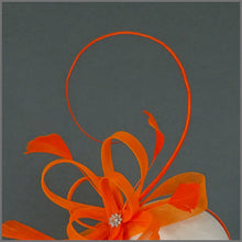 Load image into Gallery viewer, Amari Fascinator - Bright Orange