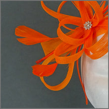 Load image into Gallery viewer, Amari Fascinator - Bright Orange