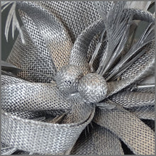 Load image into Gallery viewer, Ingrid Mini Disc Fascinator - Metallic Silver