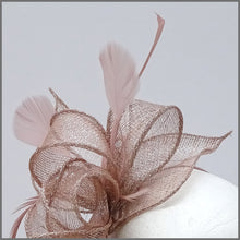 Load image into Gallery viewer, Blush Pink & Silver Special Occasion Feather Headpiece
