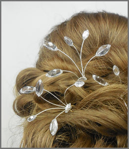 Bridal Wedding Diamanté Spray Hair Pins Set