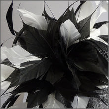Load image into Gallery viewer, Classic Black & White Disc Fascinator Headband