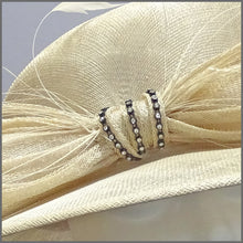 Load image into Gallery viewer, Classic Wedding or Race Day Hat in Natural