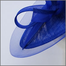 Load image into Gallery viewer, Cobalt Blue Sinamway & Crinoline Disc Fascinator
