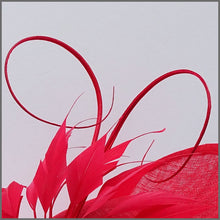 Load image into Gallery viewer, Dramatic Red Special Occasion Feather Hatinator