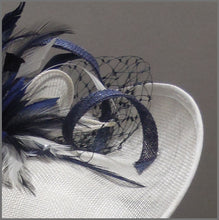 Load image into Gallery viewer, Formal Flower Hatinator in Navy Blue & Ivory