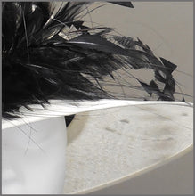 Load image into Gallery viewer, Mother of the Bride Wedding Hat in Ivory & Black