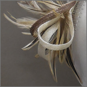 Natural Feather & Sinamay Occasion Fascinator