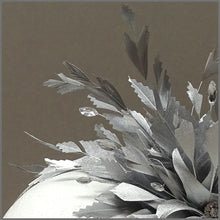 Load image into Gallery viewer, Occasion Feather Fascinator in Metallic Silver on Headband