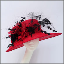 Load image into Gallery viewer, Claudia Hat - Red &amp; Black