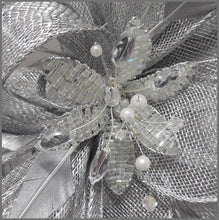 Load image into Gallery viewer, Silver Hatinator with Crystal Flower for Wedding