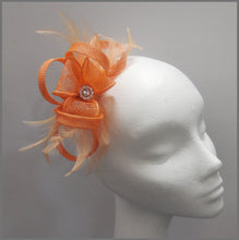 Load image into Gallery viewer, Small Apricot Fascinator for Special Occasion
