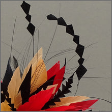 Load image into Gallery viewer, Vibrant Red & Orange Disc Fascinator for Formal Event