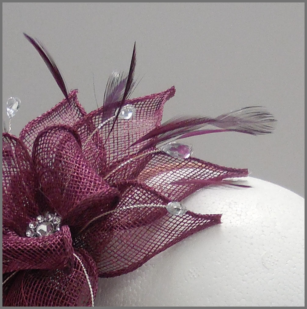 Madison Fascinator Red Wine Claret