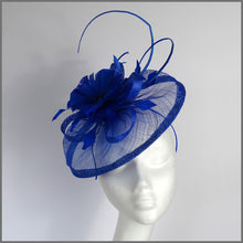 Load image into Gallery viewer, Leila Disc Fascinator - Cobalt Blue