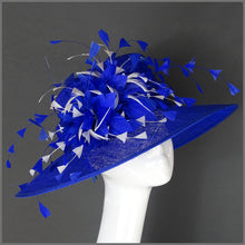 Load image into Gallery viewer, Miranda Hat - Cobalt Blue &amp; White