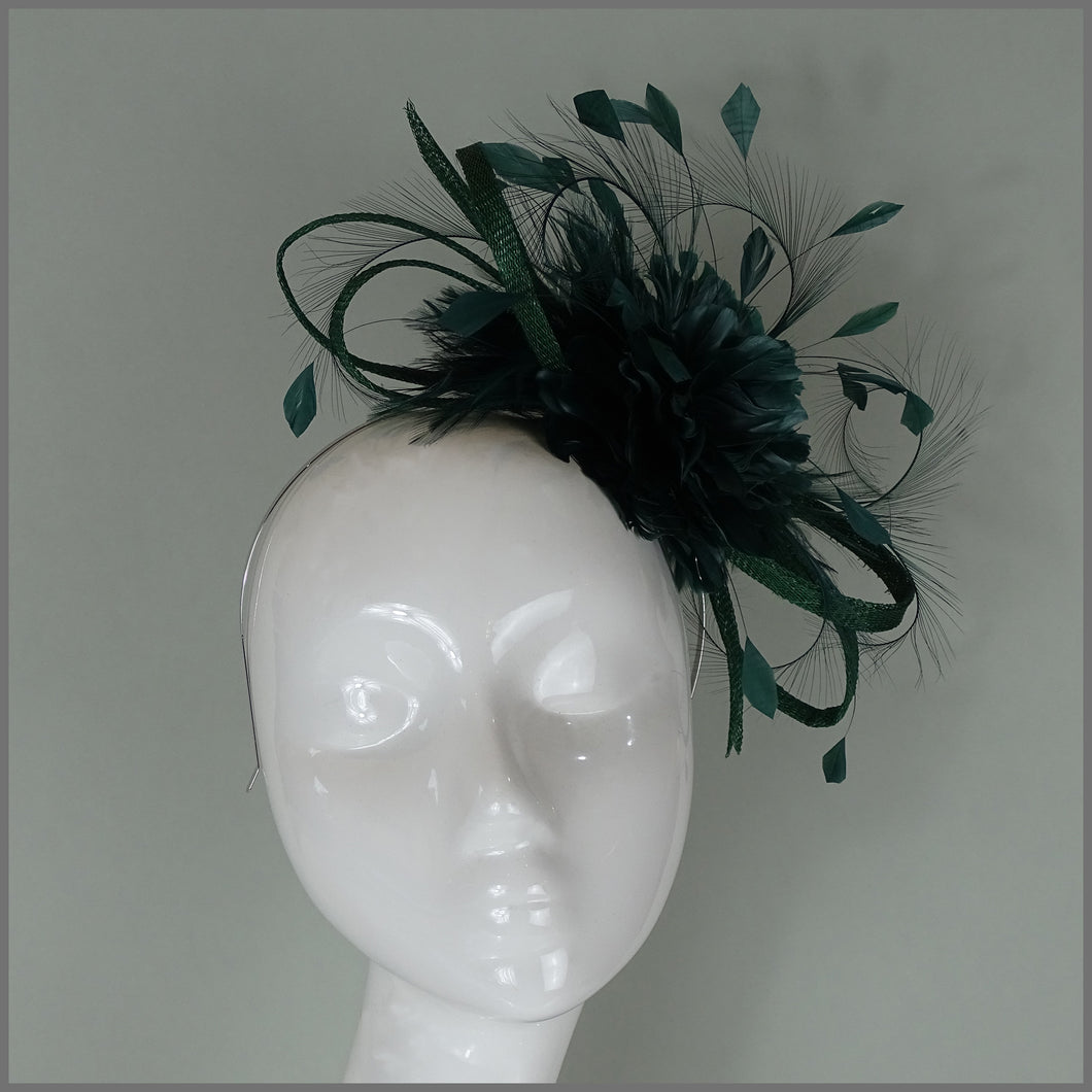 Harmony Fascinator - Emerald Green