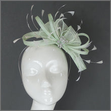 Load image into Gallery viewer, Leona Fascinator - Pale Green