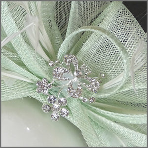 Leona Fascinator - Pale Green