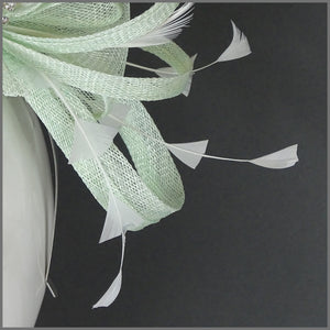 Leona Fascinator - Pale Green