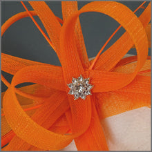 Load image into Gallery viewer, Amari Fascinator - Bright Orange