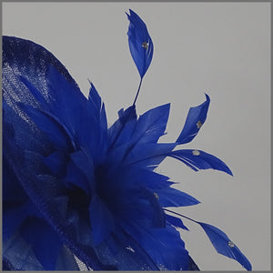Tara Disc Fascinator - Cobalt Blue