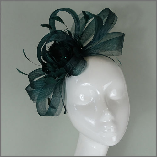 Tabitha Fascinator - Emerald Green