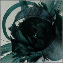 Load image into Gallery viewer, Tabitha Fascinator - Emerald Green