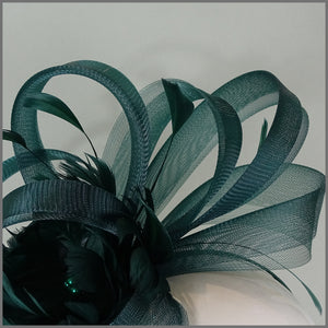 Tabitha Fascinator - Emerald Green