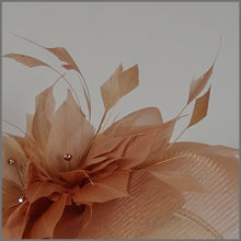 Load image into Gallery viewer, Jinny Disc Fascinator - Rose Gold