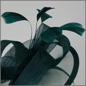 Emery Disc Fascinator - Emerald Green