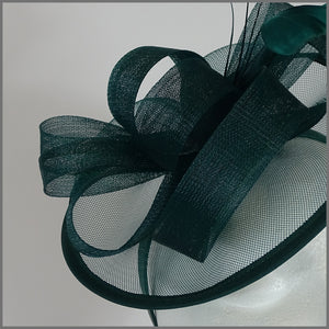 Emery Disc Fascinator - Emerald Green