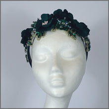 Load image into Gallery viewer, Mila Headband Fascinator - Emerald Green