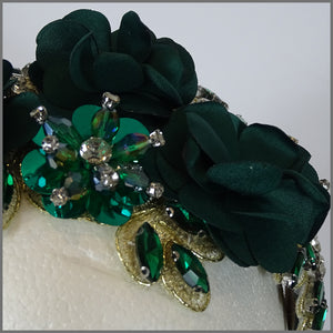 Mila Headband Fascinator - Emerald Green