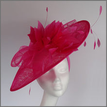 Load image into Gallery viewer, Anita Disc Fascinator - Hot Pink