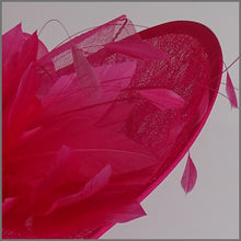 Load image into Gallery viewer, Anita Disc Fascinator - Hot Pink