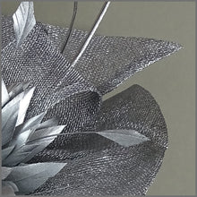 Load image into Gallery viewer, Judy Disc Fascinator - Metallic Silver