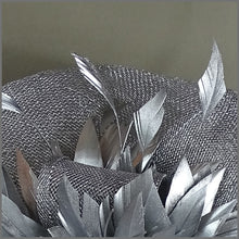 Load image into Gallery viewer, Judy Disc Fascinator - Metallic Silver