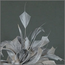 Load image into Gallery viewer, Ingrid Mini Disc Fascinator - Metallic Silver