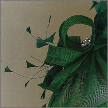 Load image into Gallery viewer, Janelle Disc Fascinator - Dark Green