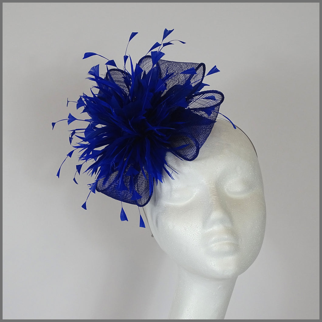 Valentina Fascinator - Cobalt Blue