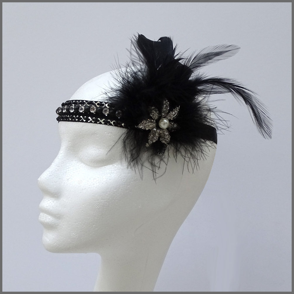 Geweldig Gatsby Hoofddeksel Met Veren Flapper Hoofdband Geweldig Gatsby Hoofddeksel Met Veren Flapper Hoofdband