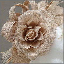 Load image into Gallery viewer, Nude/Blush Pink Flower Fascinator for Special Occasion
