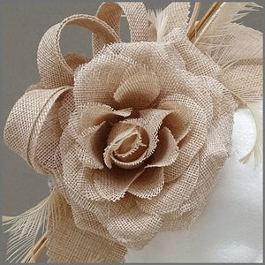 Nude/Blush Pink Flower Fascinator for Special Occasion