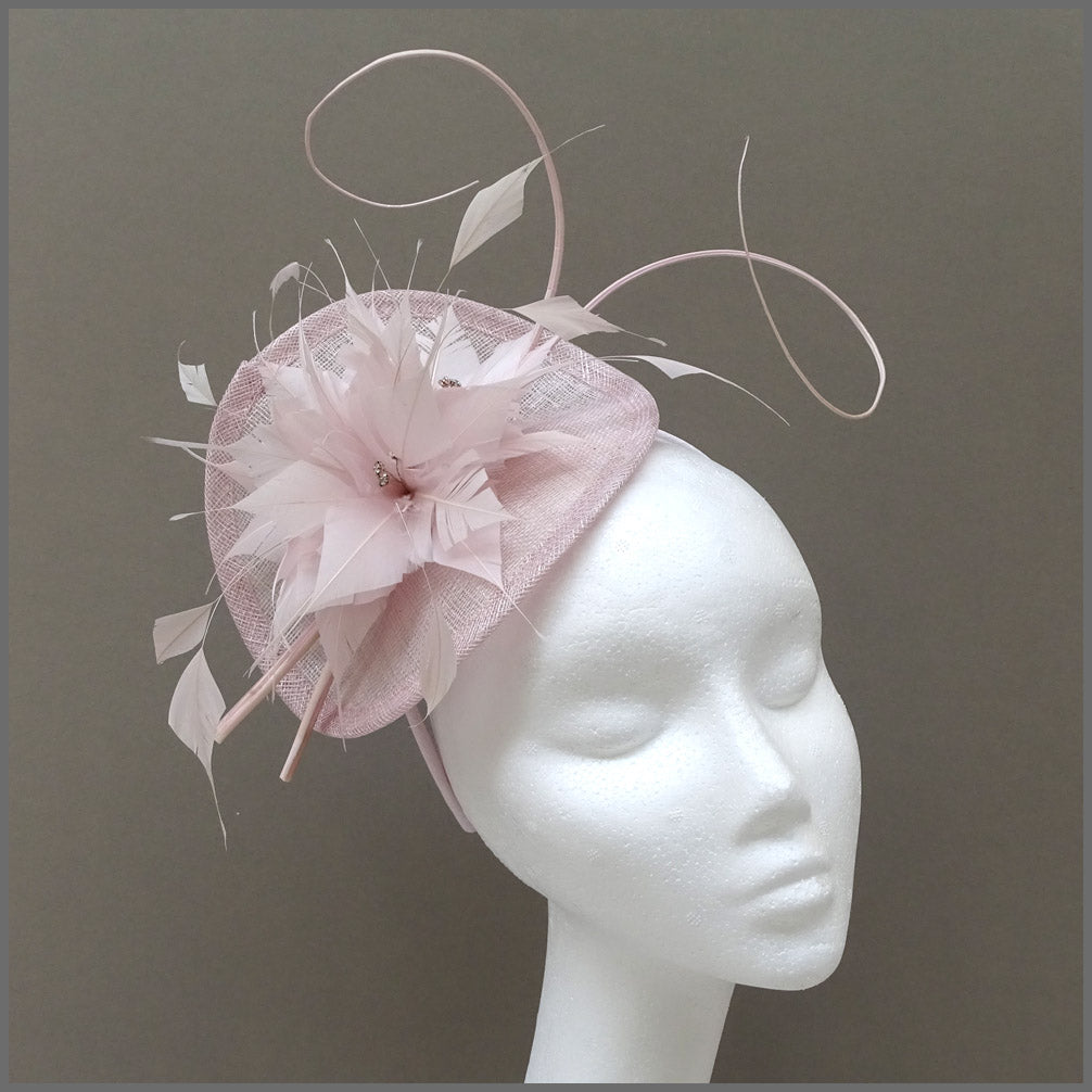Blush Pink Floral Hatinator for Royal Ascot