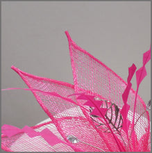 Load image into Gallery viewer, Bright Pink Cocktail Party Fascinator Headpiece