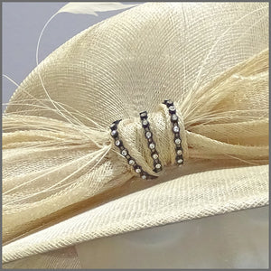 Classic Wedding or Race Day Hat in Natural