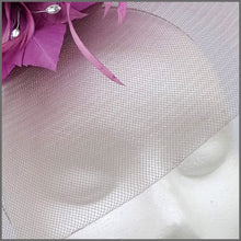 Load image into Gallery viewer, Light Weight Crinoline Feather Wedding Fascinator in Heather