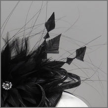 Load image into Gallery viewer, Elegant Black Formal Event Mini Disc Fascinator
