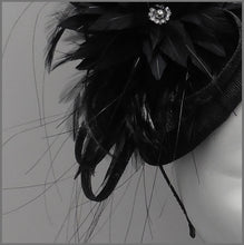 Load image into Gallery viewer, Elegant Black Formal Event Mini Disc Fascinator